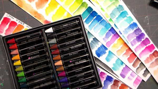 oil water soluble pastels